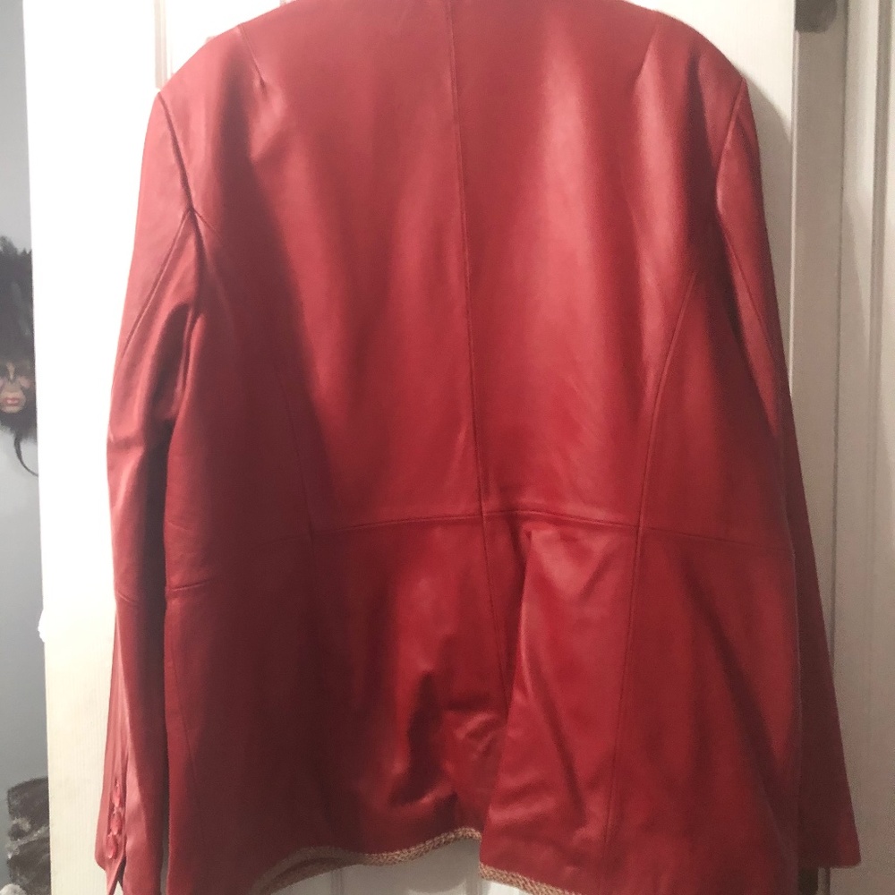 Red Leather Jacket - Picture 7 of 8